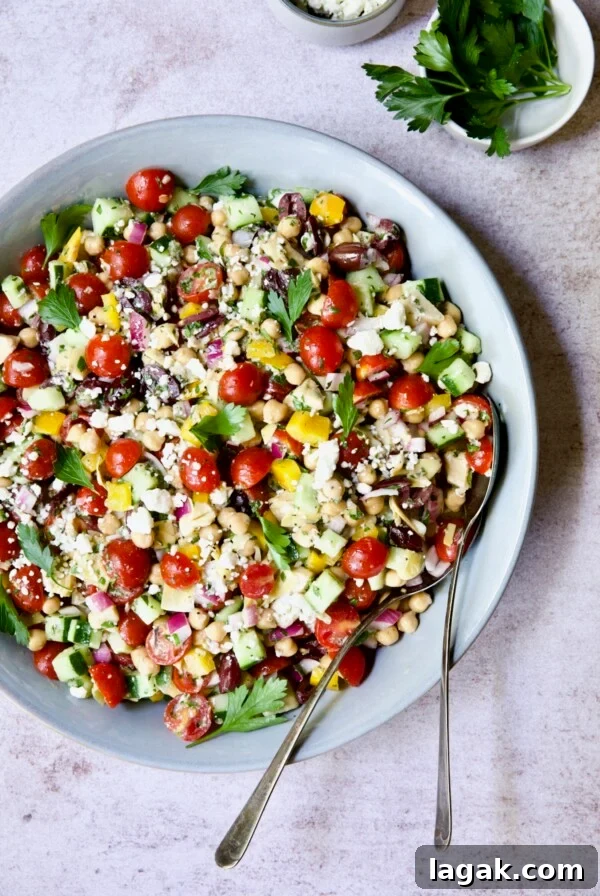 Mediterranean Chopped Salad with Chickpeas