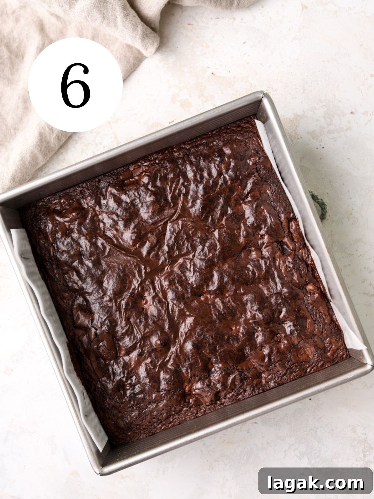 Irresistible Brown Butter Brownies Recipe for Rich, Nutty Flavor 9 Freshly baked brownies in a square pan.
