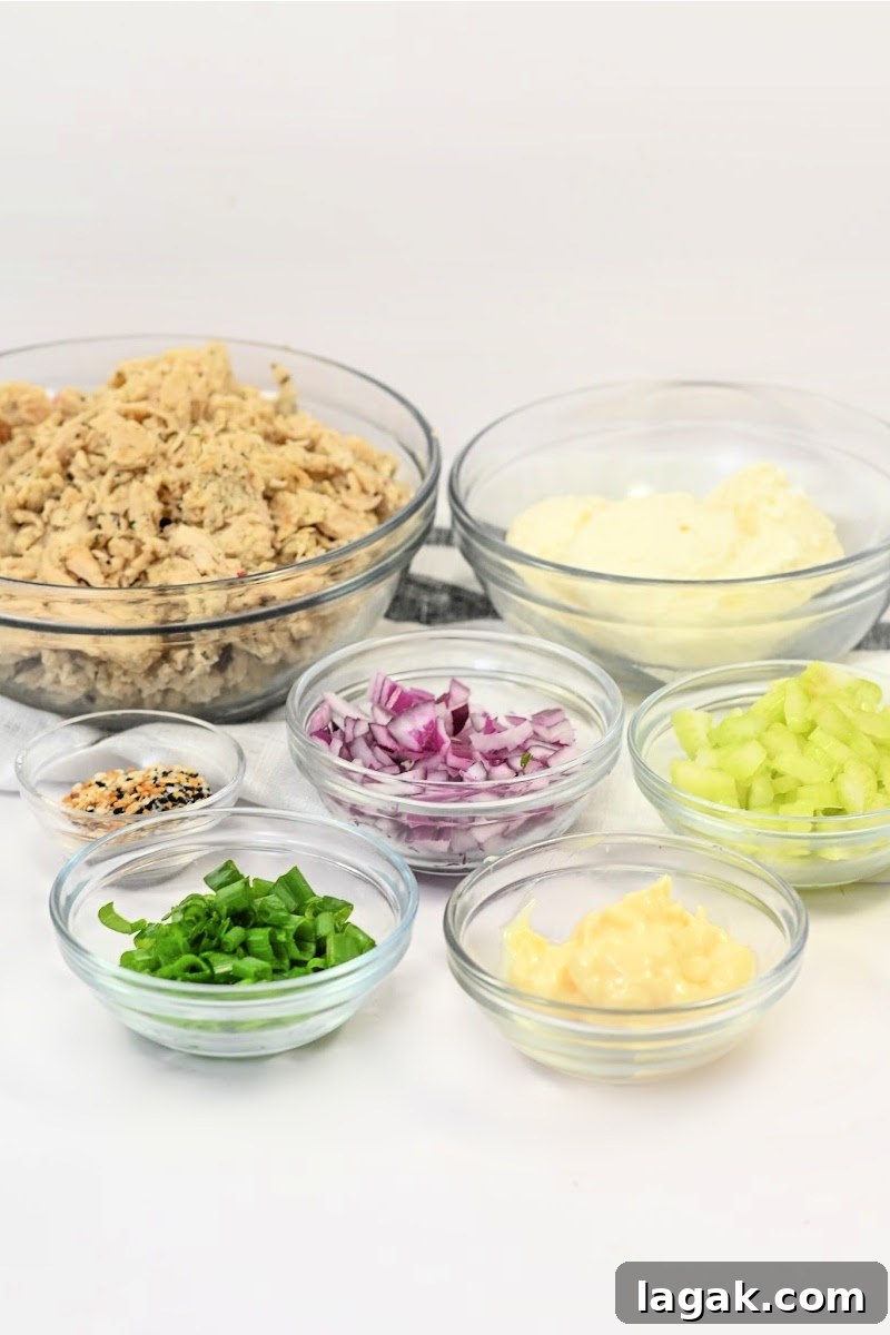 Keto Everything Bagel Chicken Salad Recipe with Creamy Dressing 8 Keto Everything Bagel Chicken Salad Ingredients