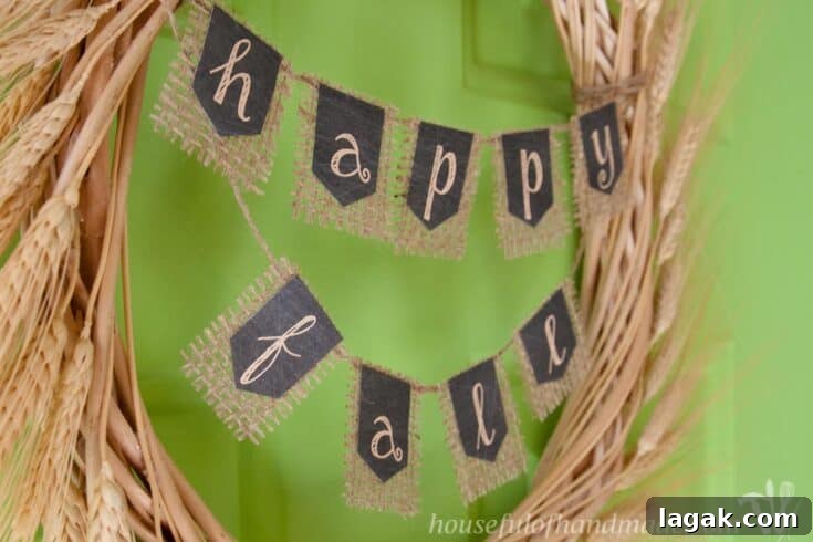 Easy Fall Wheat Wreath
