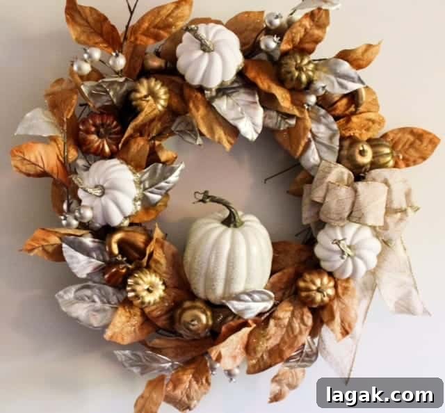 DIY Rustic Glam Fall Wreath