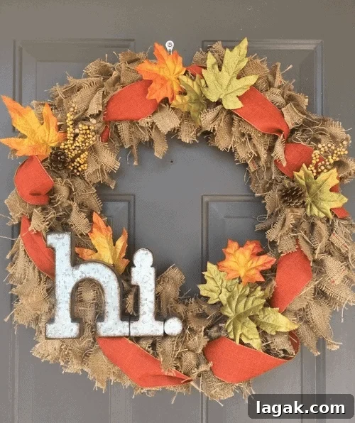 One Easy DIY Burlap Wreath