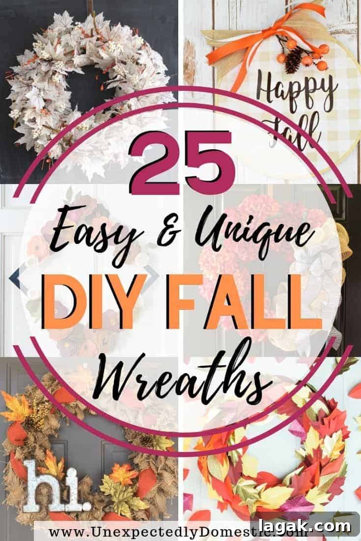 25 Fall Wreath Ideas to Beautify Your Front Door 28 How to make a festive fall wreath for your front door. These DIY fall wreath tutorials are easy, fun, and cheaper than buying a boring store one.