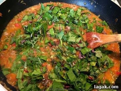 Southern Beef and Rice: How to Adjust the Spice for Your Taste 5 tossing in the greens