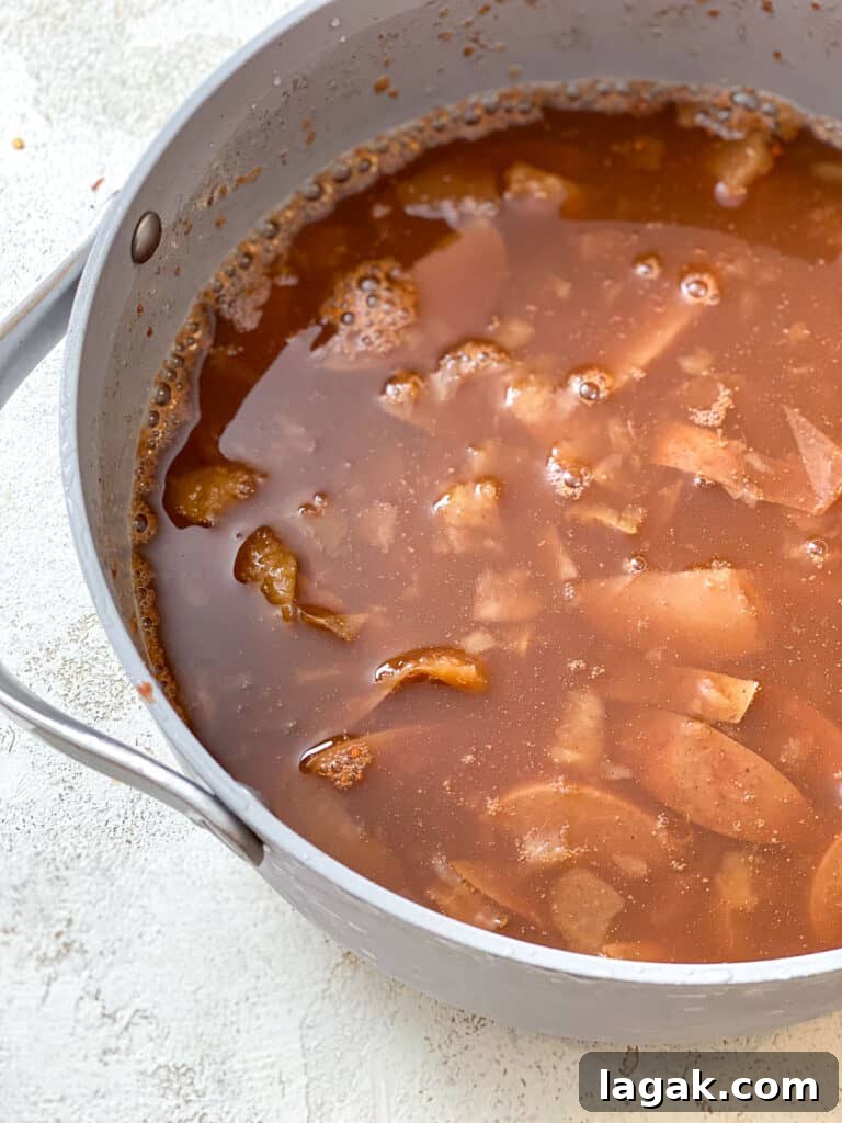 apple mixture in a pot