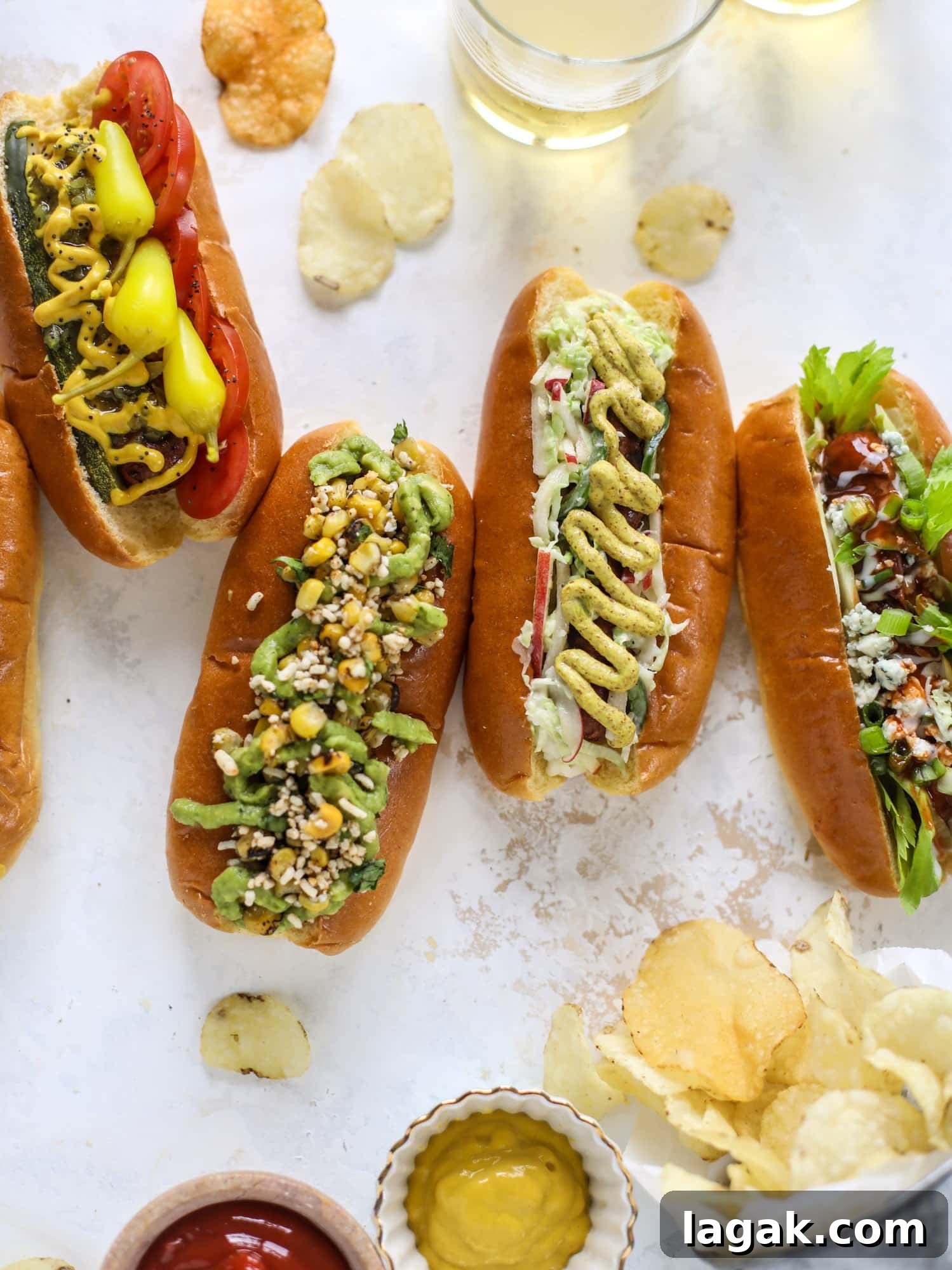 Throw a Hot Dog Bar This Weekend + 7 Gourmet Hot Dog Ideas 17 Nothing screams summer more than a hot dog bar! Grab your buns and dogs and a whole lot of toppings. This is super fun and delicious!
