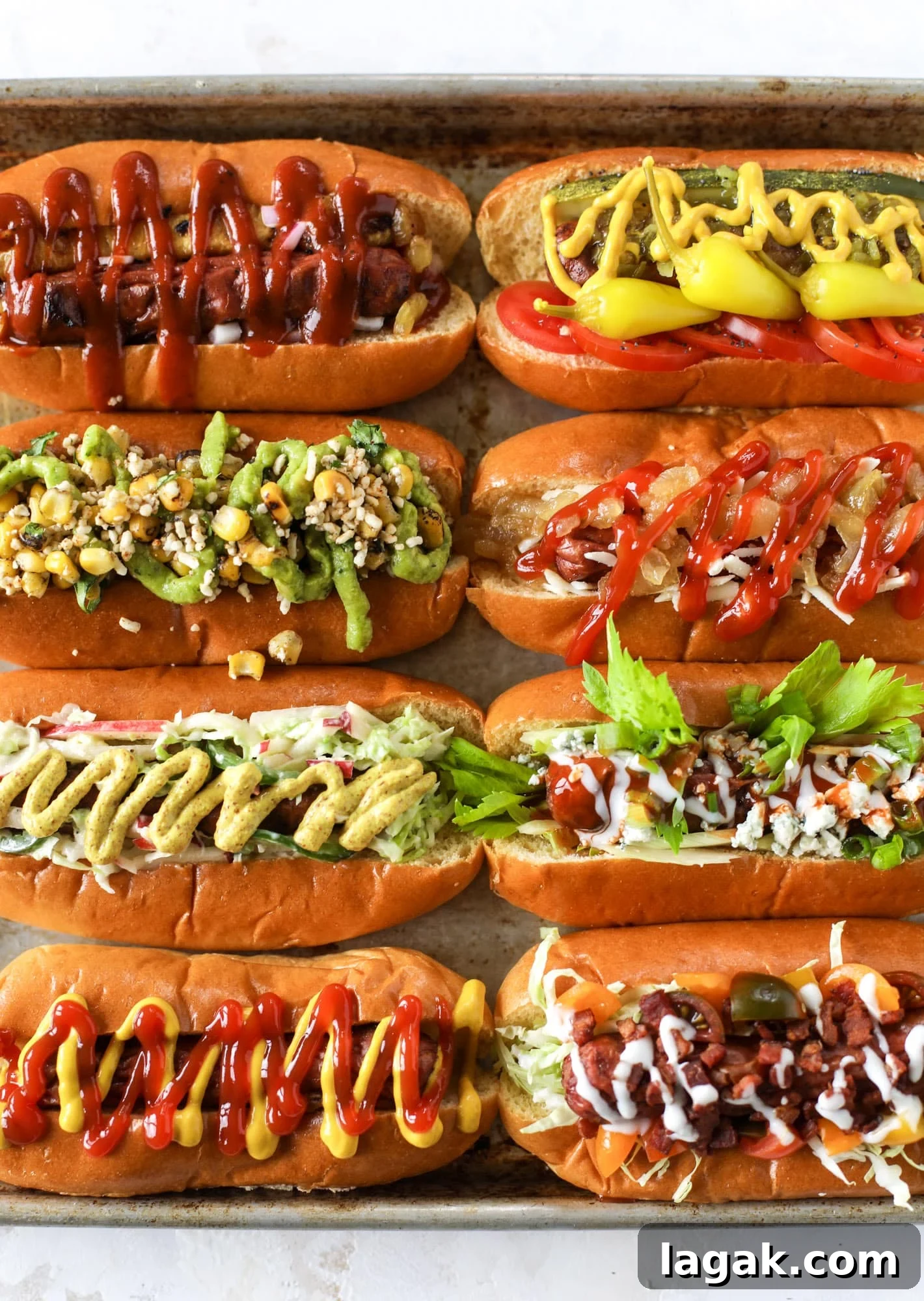 Throw a Hot Dog Bar This Weekend + 7 Gourmet Hot Dog Ideas 5 Nothing screams summer more than a hot dog bar! Grab your buns and dogs and a whole lot of toppings. This is super fun and delicious!