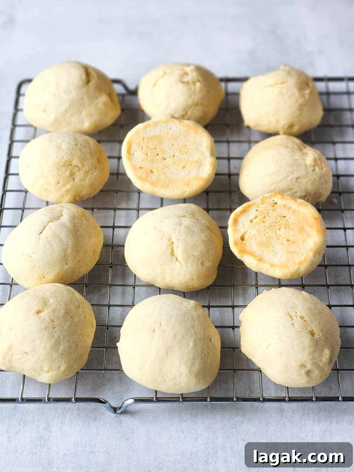 Italian Lemon Drop Cookies Recipe — Zesty Citrus Biscotti-Style Treat 8 Cookies on a wire rack.