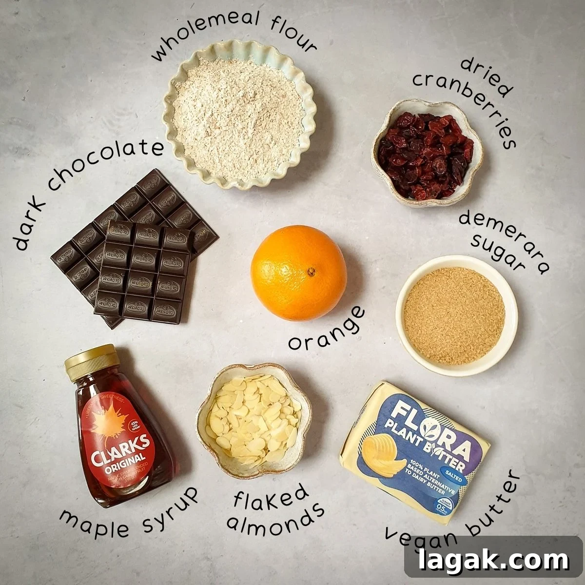 ingredients for vegan florentines