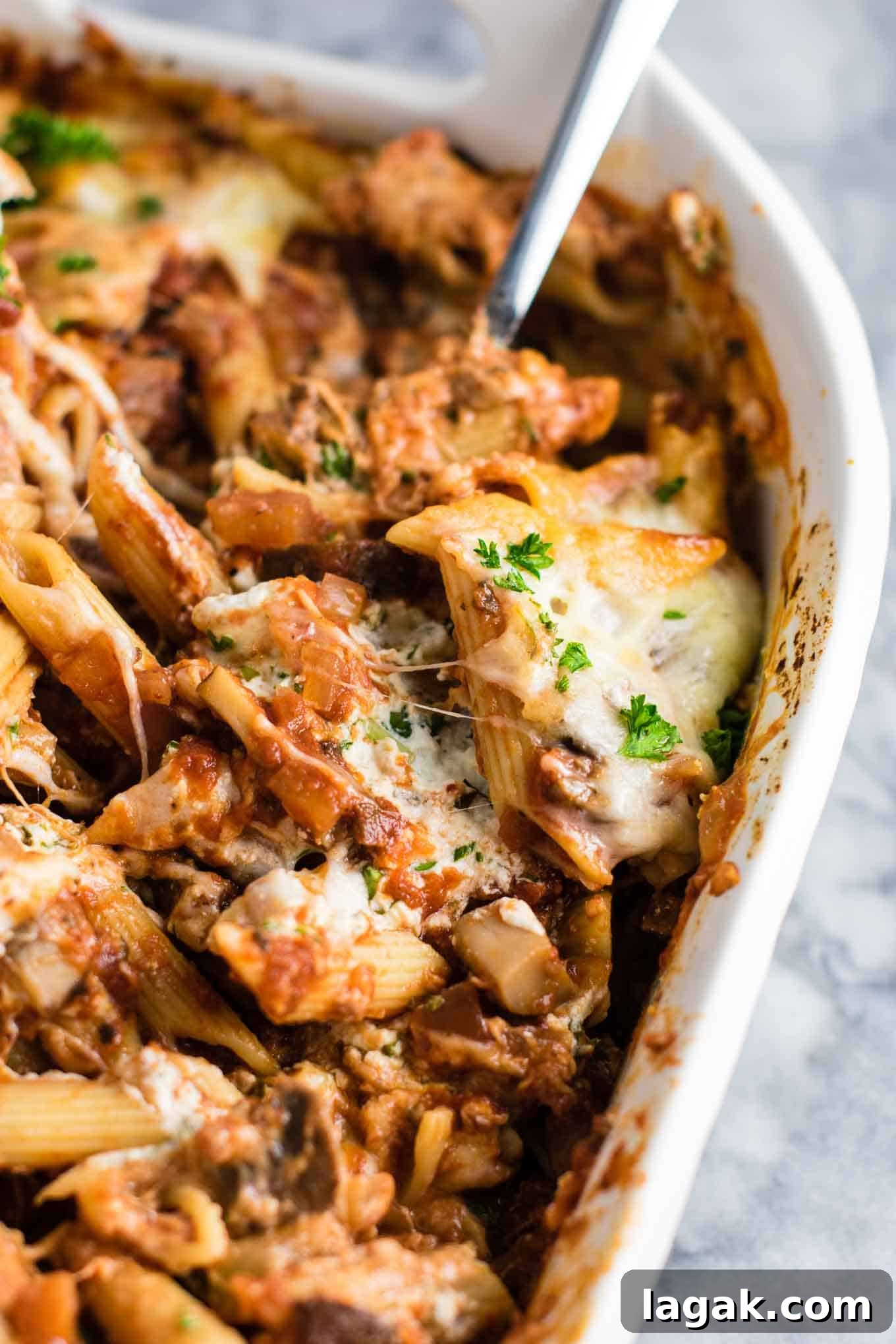 Million-Dollar Meatless Baked Ziti Recipe 3 Million Dollar Baked Ziti