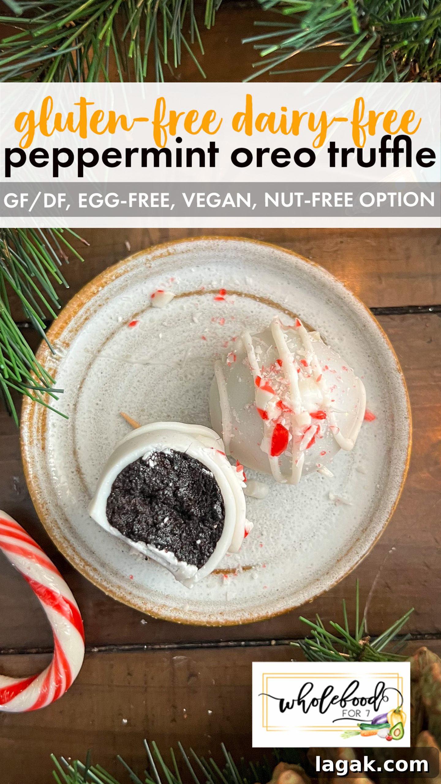 Peppermint Oreo Truffles - Gluten-free, dairy-free, egg-free, nut-free, vegan. EASY and always a hit! Freezer friendly.