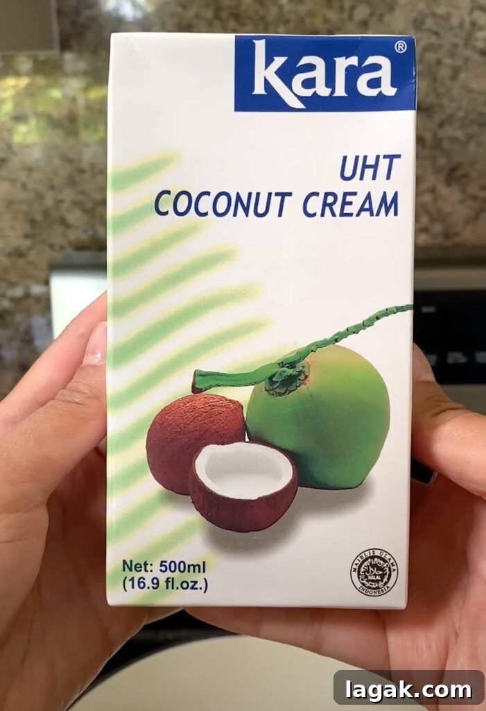 How to Make Latik Coconut Curds at Home 5 A box of Kara UHT coconut cream.