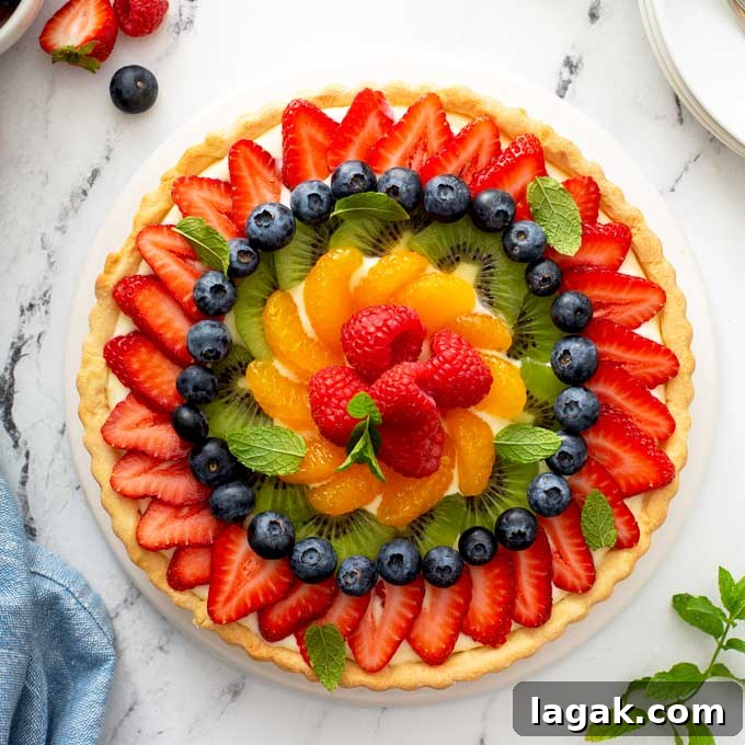 14 Romantic Valentine's Day Recipes to Make at Home 13 Top view of a French Tart on a white serving platter.