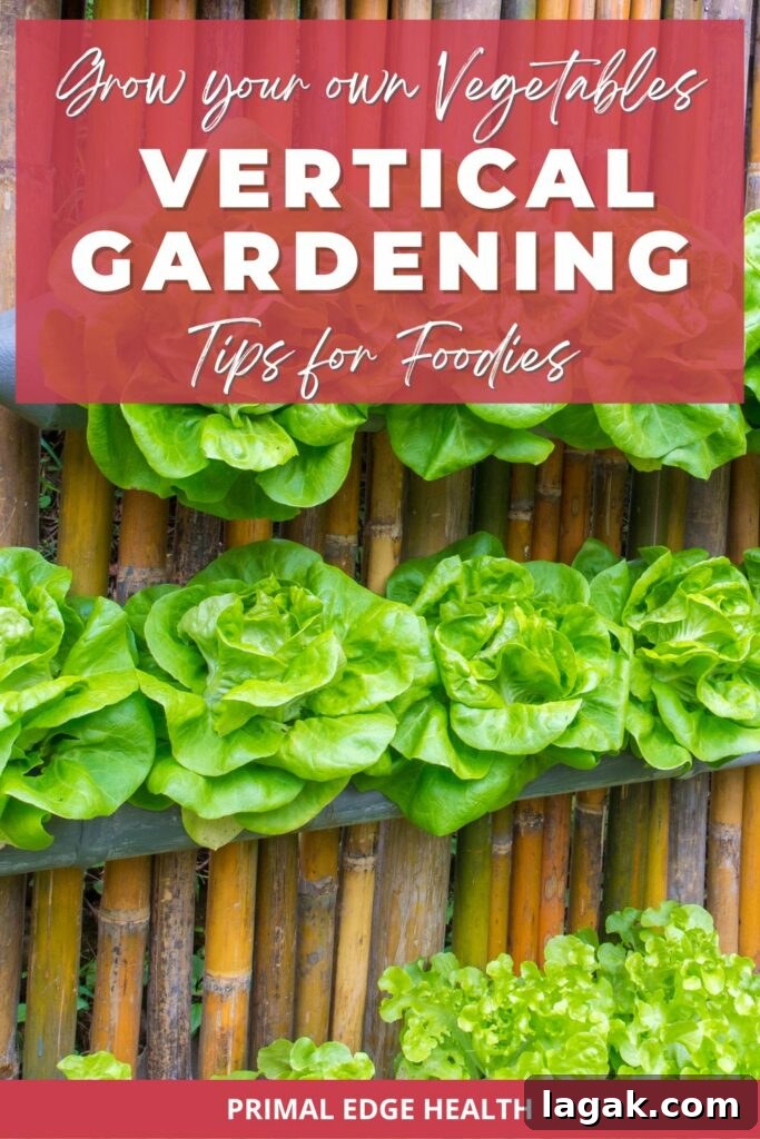 Vertical Gardening: 7 Practical Tips for Growing Your Own Food 2 Grow your own vegetables. Vertical Gardening Tips for Foodies. - by Primal Edge Health.
