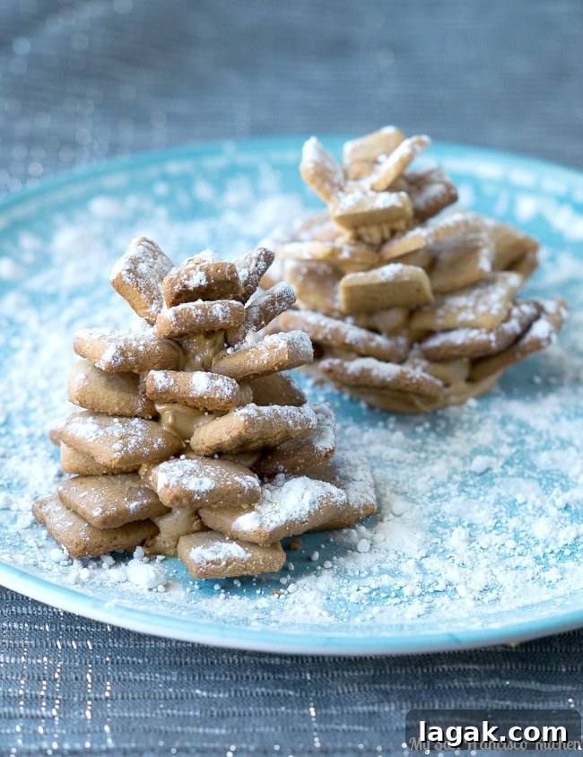 Peanut Butter Pine Cone Cookies Recipe — Crunchy Chocolate Drizzle 2 Peanut butter pine cone cookies