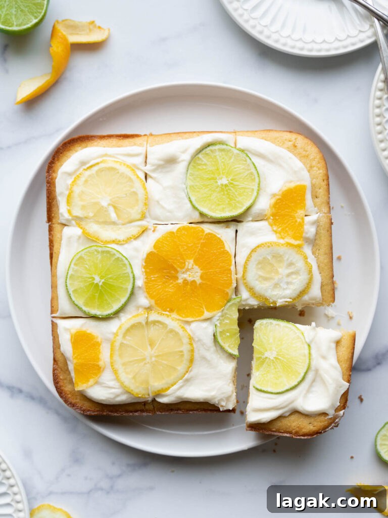 Moist Buttermilk Citrus Cake with Zesty Lemon Glaze 2 Buttermilk citrus cake sliced