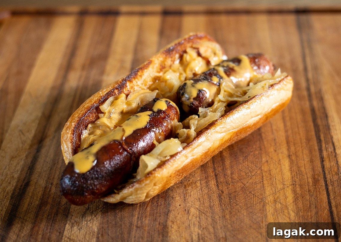 Wood-Fired Smoked Beer Brats with Creamy Beer Cheese Dip 2 Woodfire Beer Brats
