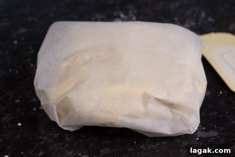 Flaky Spelt Rough Puff Pastry Recipe for Crispy Pastry Layers 8 Spelt rough puff pastry wrapped for the fridge