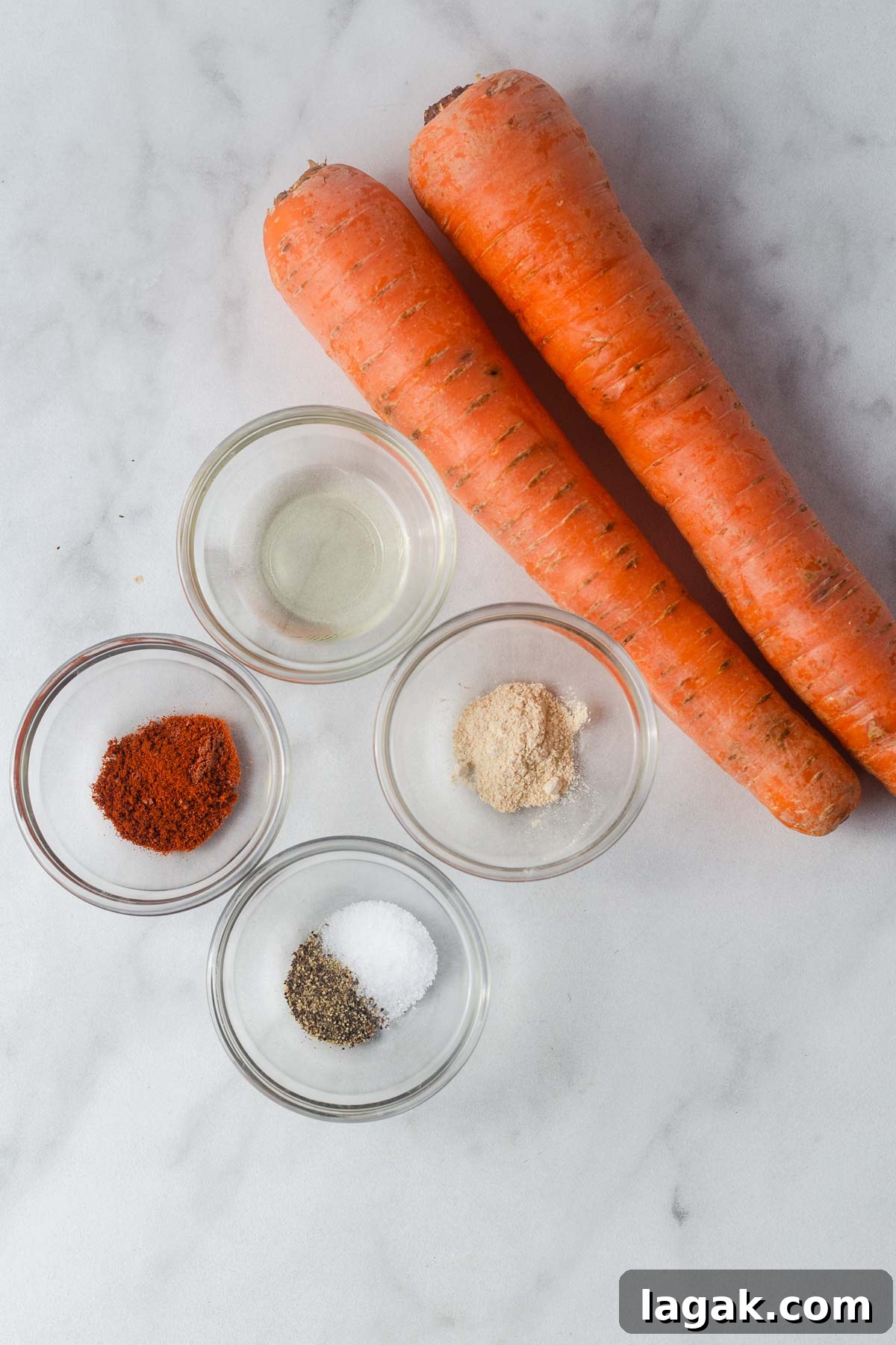Crispy Air Fryer Carrot Fries Recipe for a Crunchy Snack 3 ingredients for air fryer carrot fries.