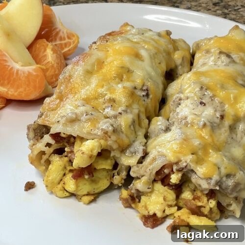 Smothered Breakfast Burritos: Fully Loaded Morning Burrito Recipe 25 loaded smothered breakfast burritos