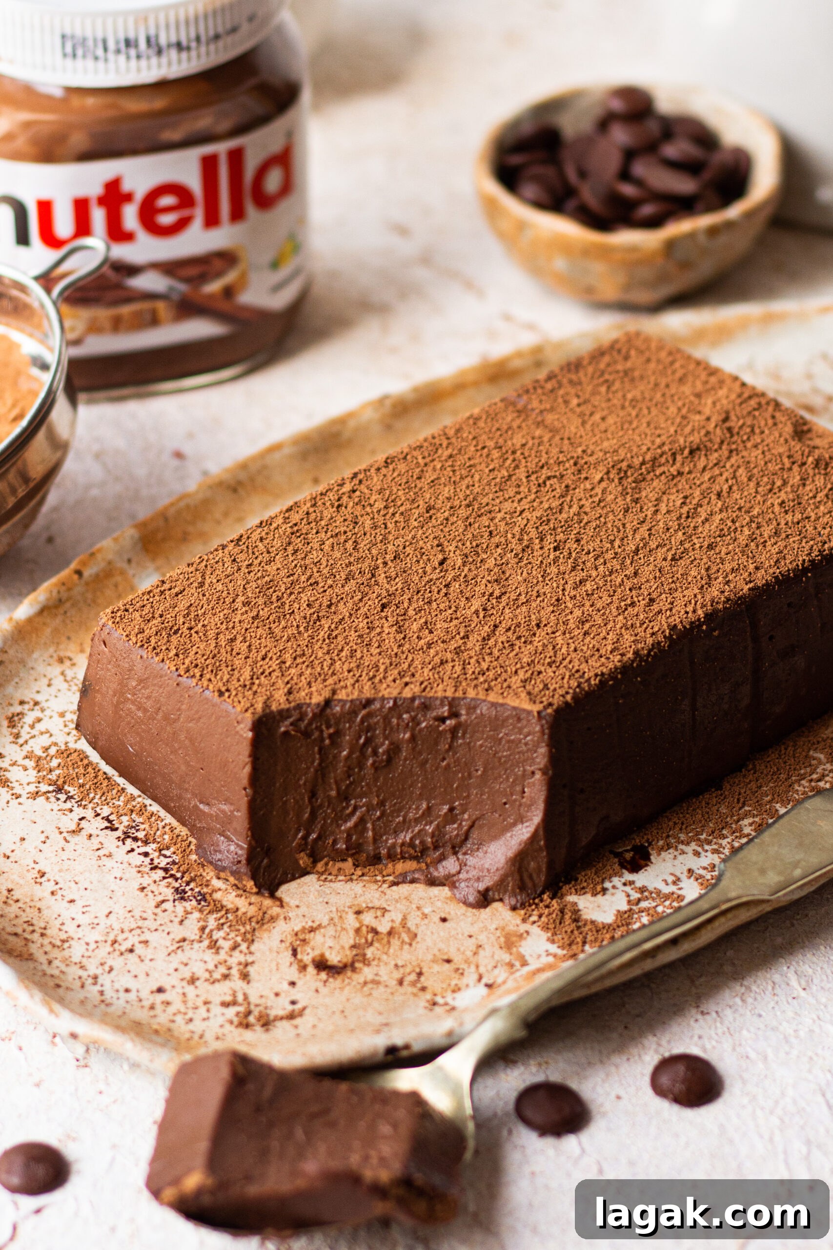 Nutella pudding set and ready