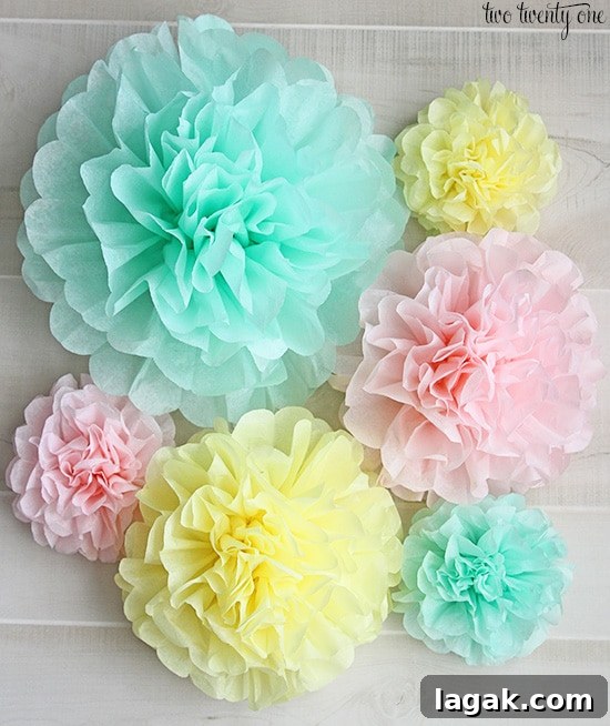Tissue Paper Pom Poms
