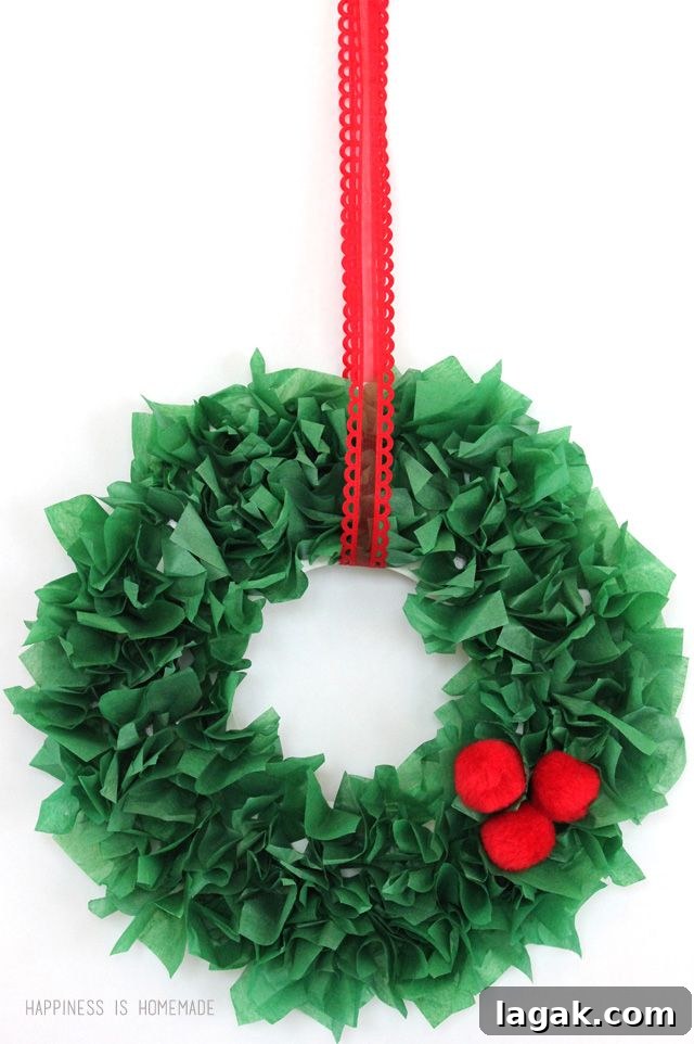 Tissue Paper Wreath