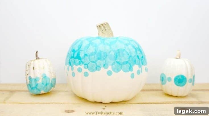 Teal Tissue Paper Pumpkin