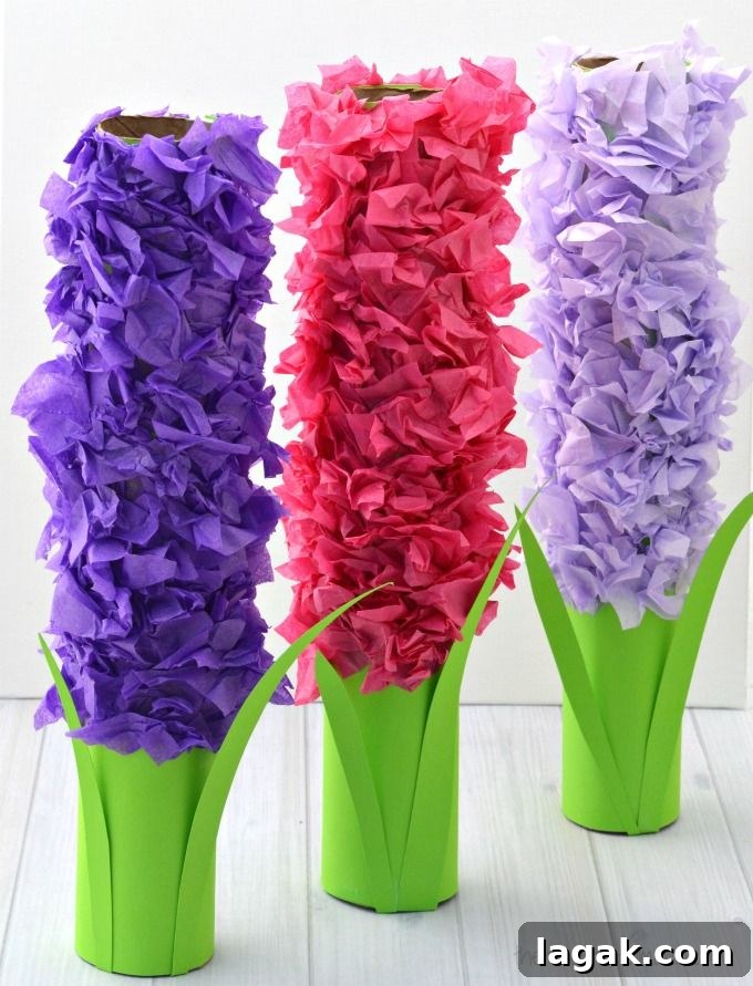 Paper Roll Hyacinths