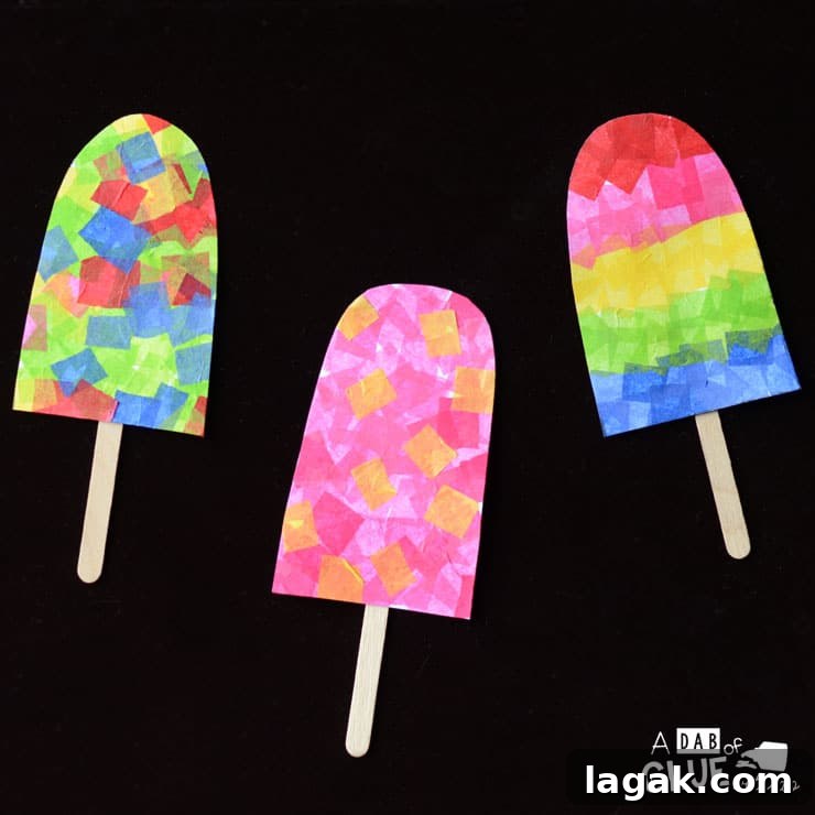 Tissue Paper Popsicles