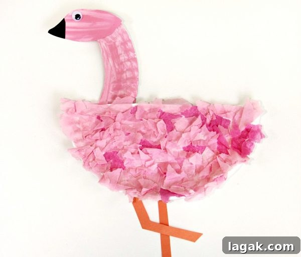Paper Plate Flamingos