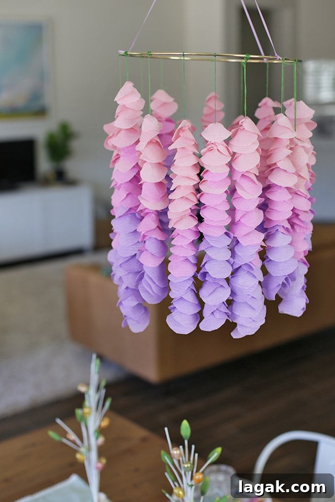 Crepe Paper Wisteria Ring