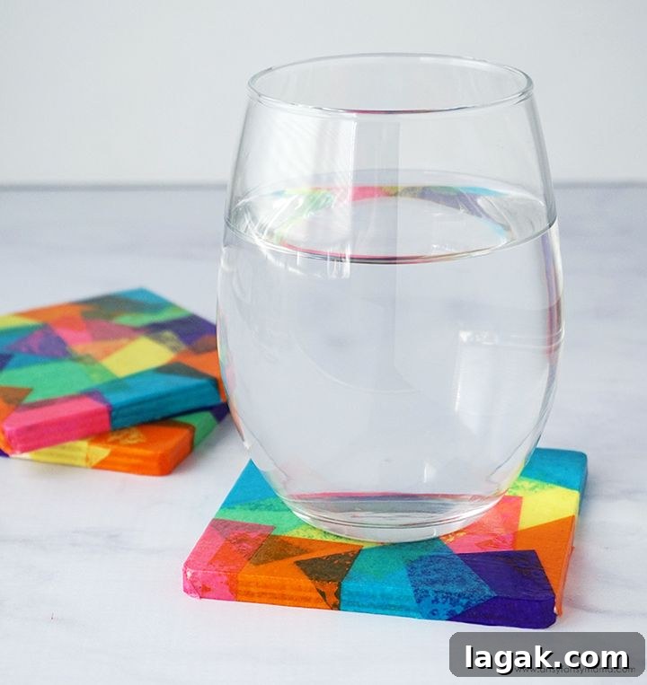 Tissue Paper Coasters