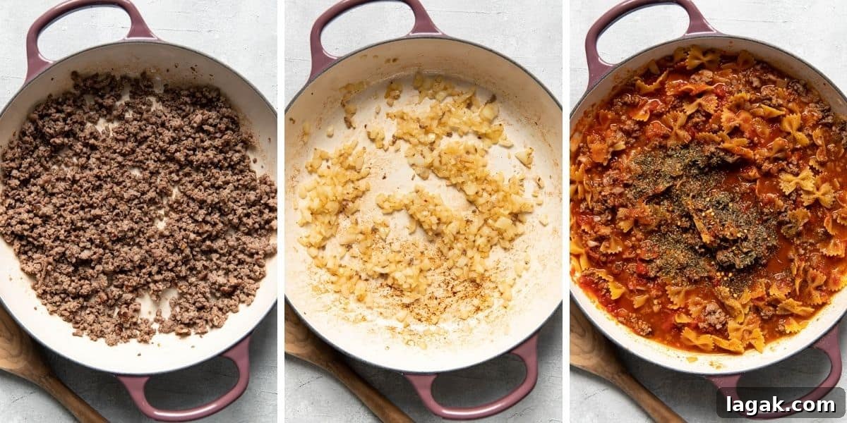 30-Minute Meat-Lovers Pizza Pasta Bake: One-Pot Comfort Meal 5 meat lovers pizza pasta bake.