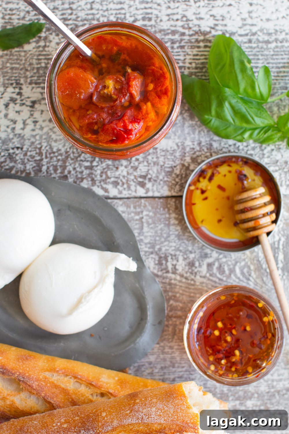 Tomato Confit and Burrata Crostini Recipe 7 assemble the Tomato Confit & Burrata Crostini