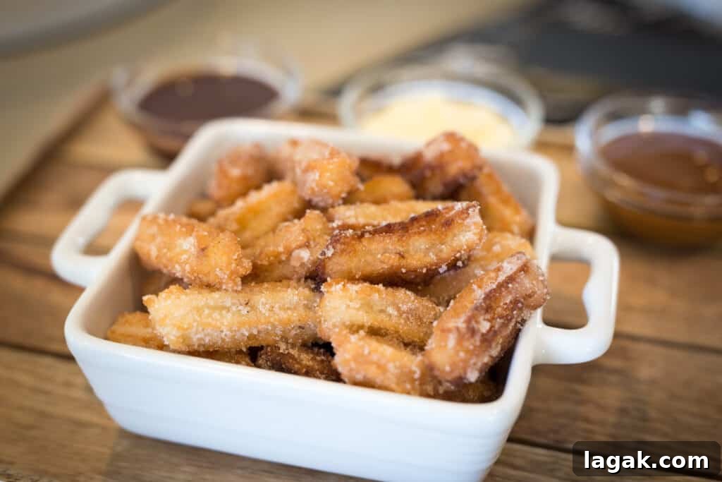 mini churros close up