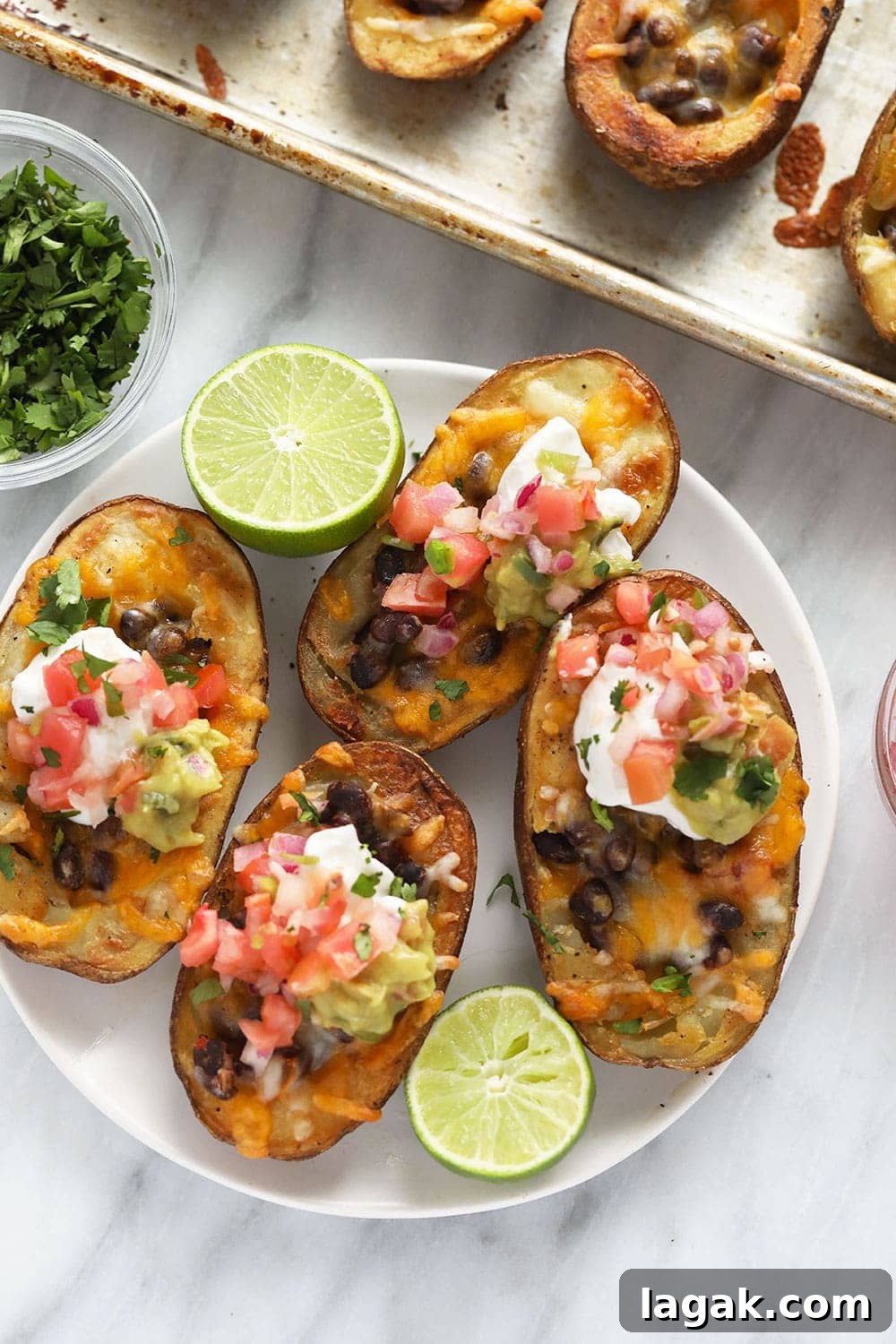 Potato skins on a plate