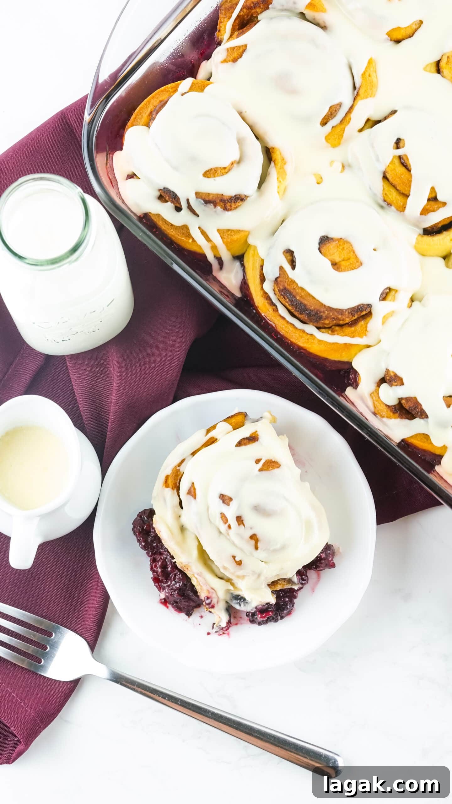 Classic Blackberry Cobbler Recipe for Perfect Summer Desserts 11 easy cinnamon roll blackberry cobbler on a white plate