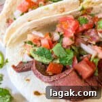 Juicy Flank Steak Tacos with Cilantro-Lime Slaw 6 FLANK STEAK TACOS