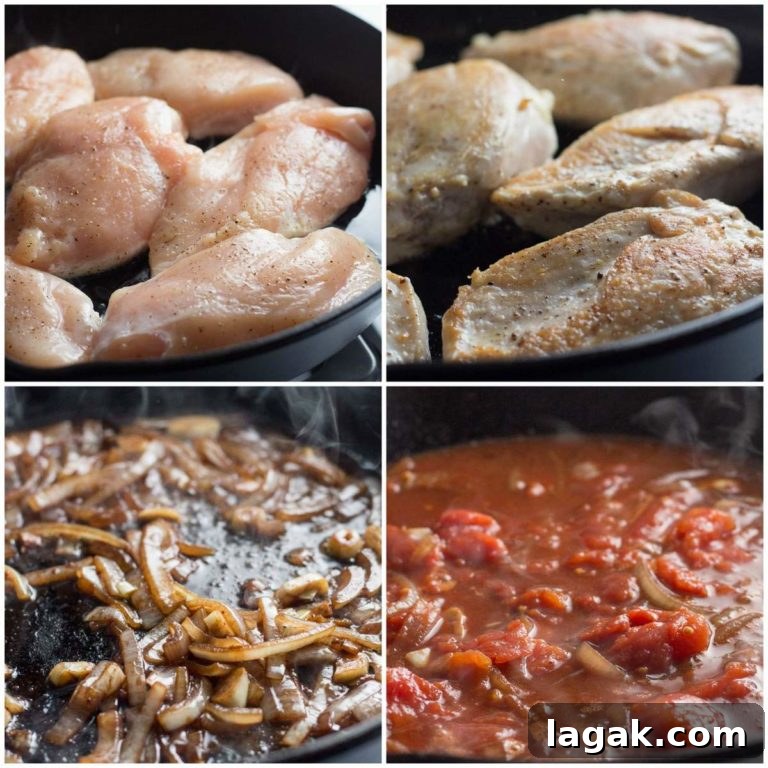 One-Pan Mediterranean Chicken Recipe — Low-Carb Dinner 3 Easy Mediterranean Chicken with Tomatoes & Artichokes is a one skillet dish ready in 30 minutes | low carb, gluten-free, dairy-free, paleo, keto, thm