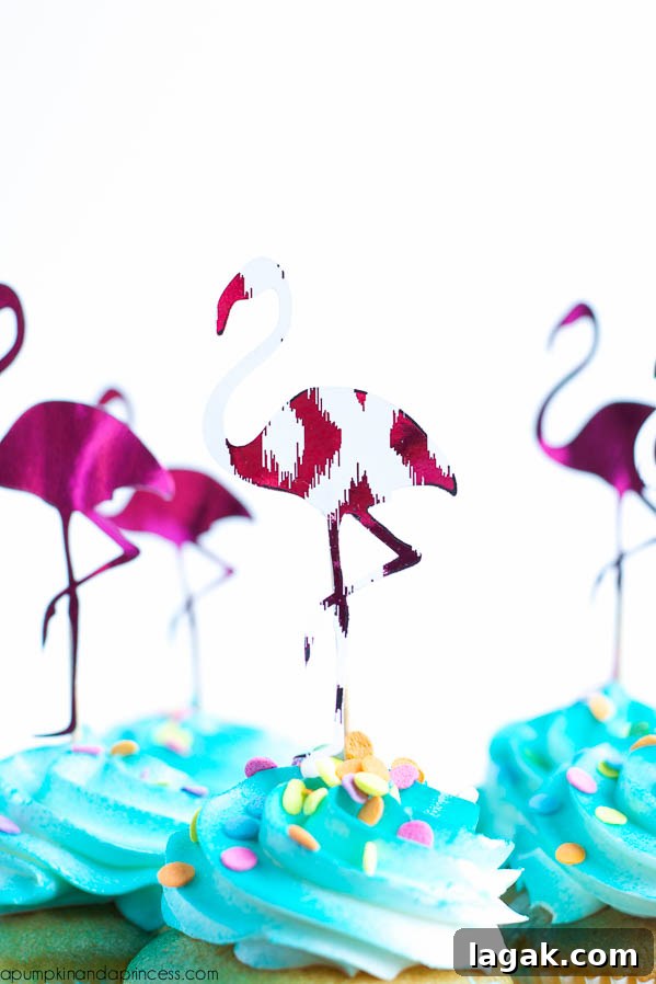 Flamingo Cupcake Toppers