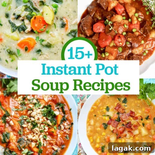 Instant Pot Soup Recipes with title text overlay.