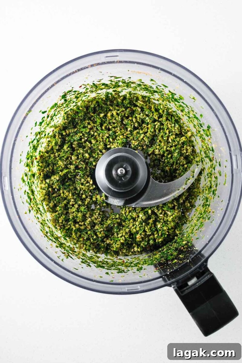 Crispy Baked Falafel Using Canned Chickpeas 6 Coarsely blended sunflower seeds and herbs in a food processor.