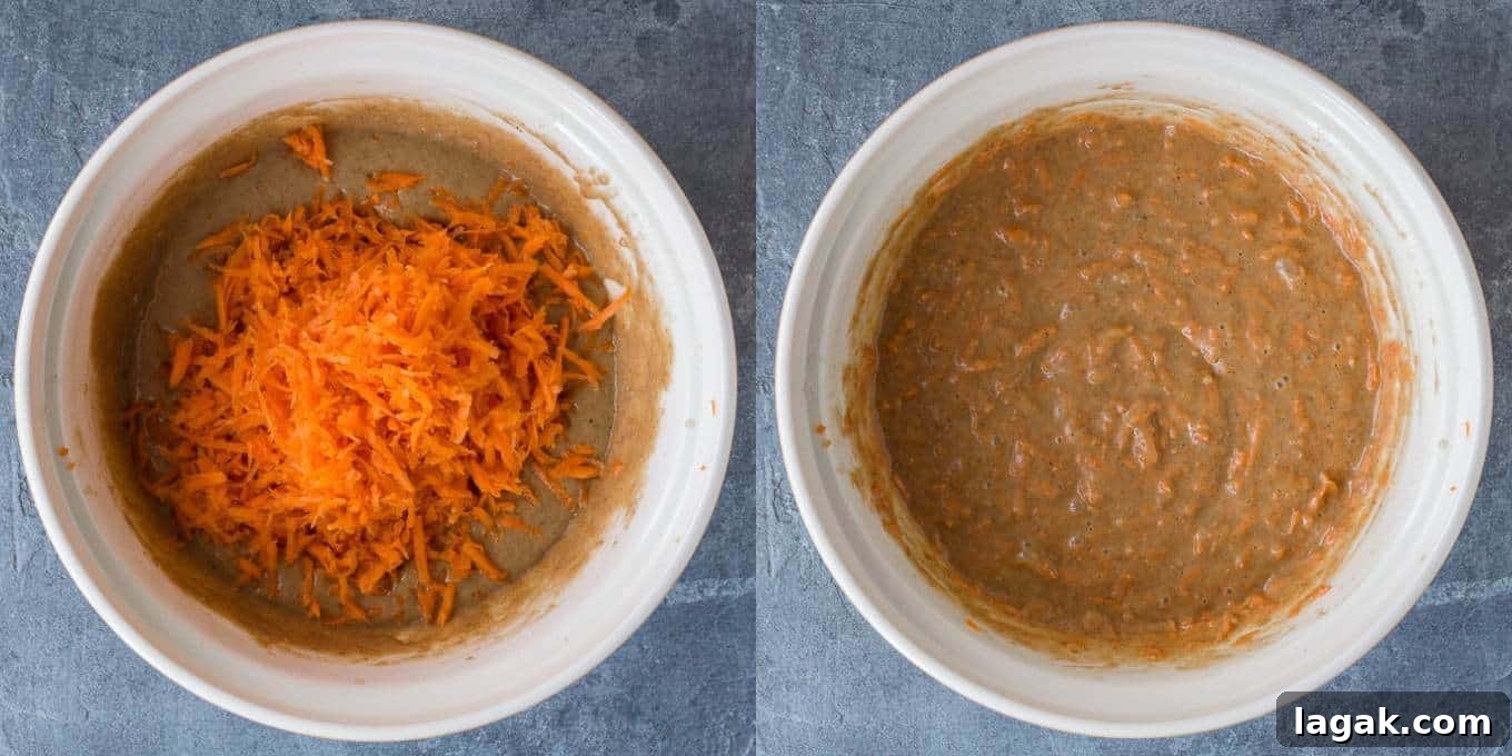 Moist Vegan Carrot Cake Loaf Recipe for Every Occasion 7 step 3 - making the batter.