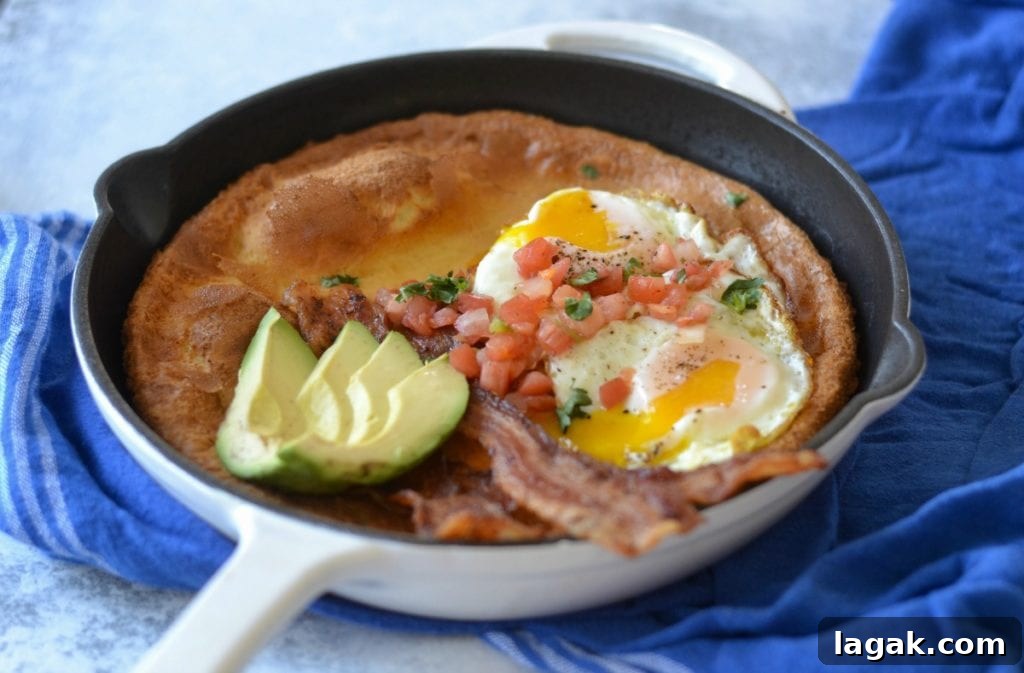 Bacon and Eggs Dutch Baby Pancake Recipe for Brunch 2 Savory Bacon and Eggs Blender Dutch Baby | Sarcastic Cooking