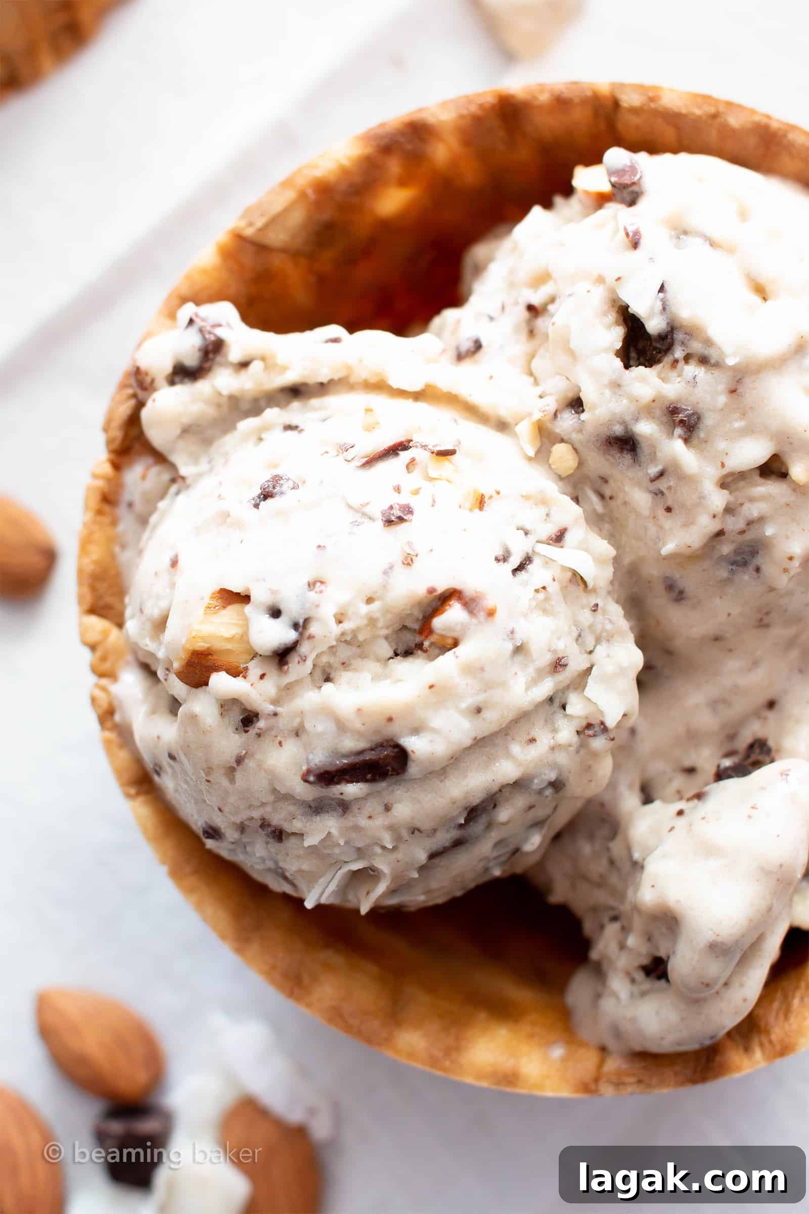 Vegan Paleo Almond Joy Ice Cream — Refined Sugar Free Recipe 2 Almond Joy Vegan Paleo Ice Cream