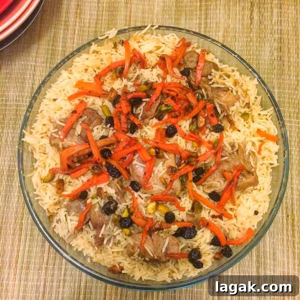Afghani Pulao Recipe: Authentic Kabuli Pilau Made Simple 2 Kabuli Pilau - Afghanistani Rice with Mutton, Raisins, Nuts and Carrots