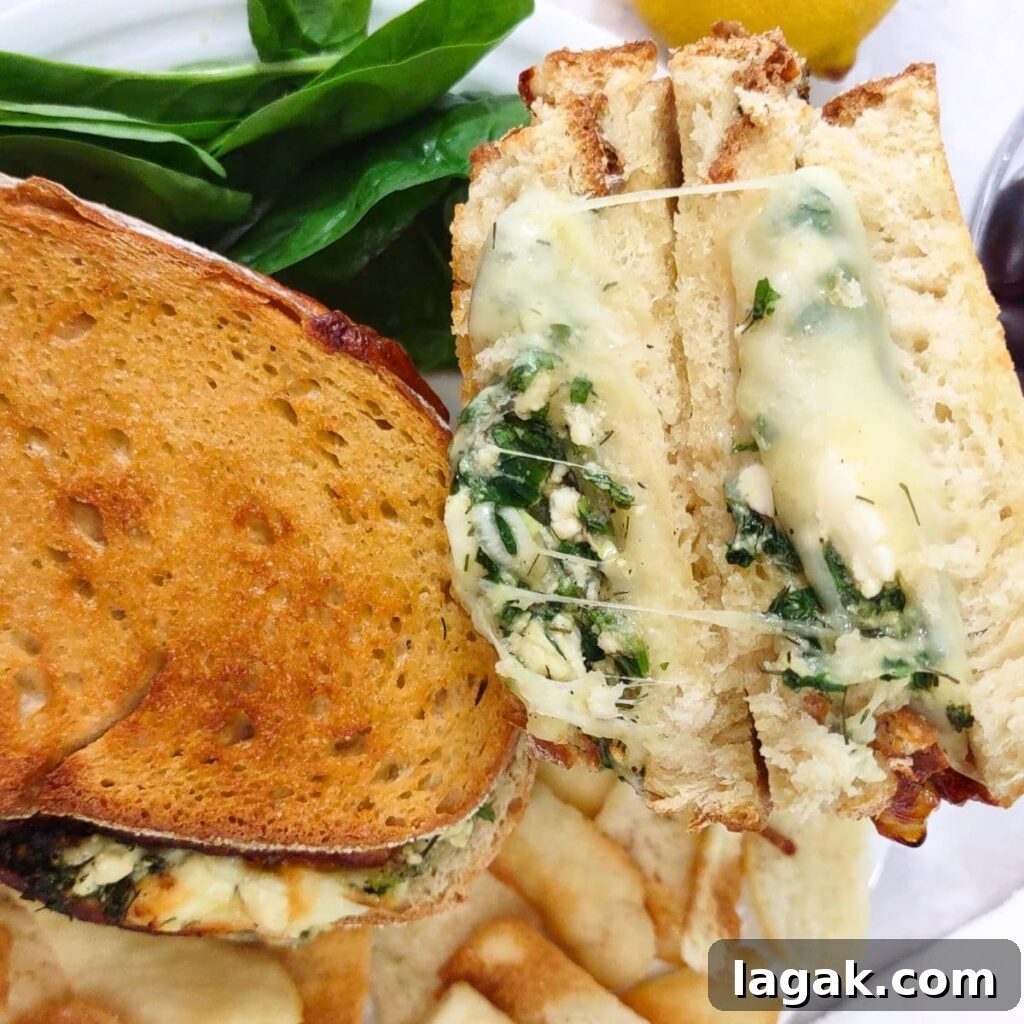Spanakopita Grilled Cheese Sandwich (Air Fryer Greek-Style) 2 spanakopita grilled cheese recipe dinners done quick featured image
