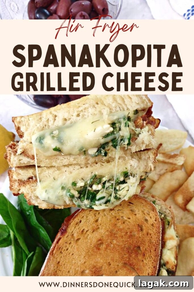 Spanakopita Grilled Cheese Sandwich (Air Fryer Greek-Style) 17 spanakopita grilled cheese recipe dinners done quick pinterest