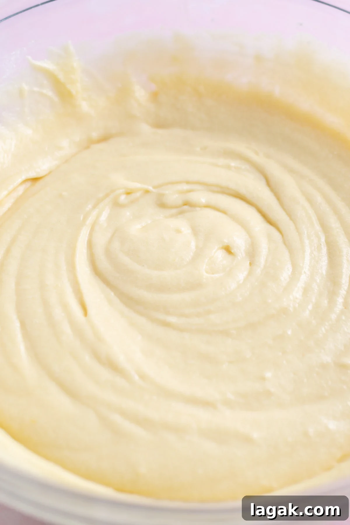 vanilla cupcake batter in a bowl